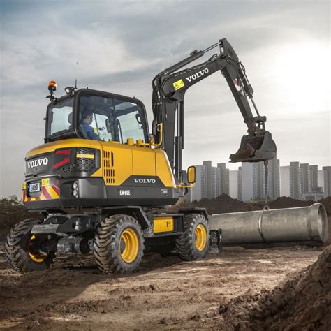 volvo rubber tired mini excavator|rubber duck excavator for sale.